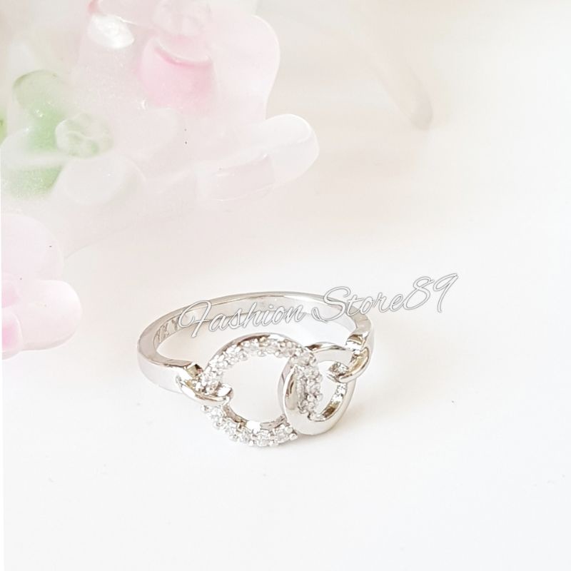 Cincin Silver Xuping Yaxiya Impor Perhiasan lapis emas 18k silver Cincin Fashion Bestquality