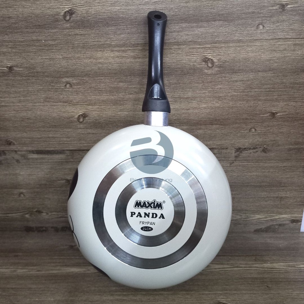 Maxim Panda Wajan Teflon Anti Lengket 24cm Frypan (FREE SPATULA MAXIM)