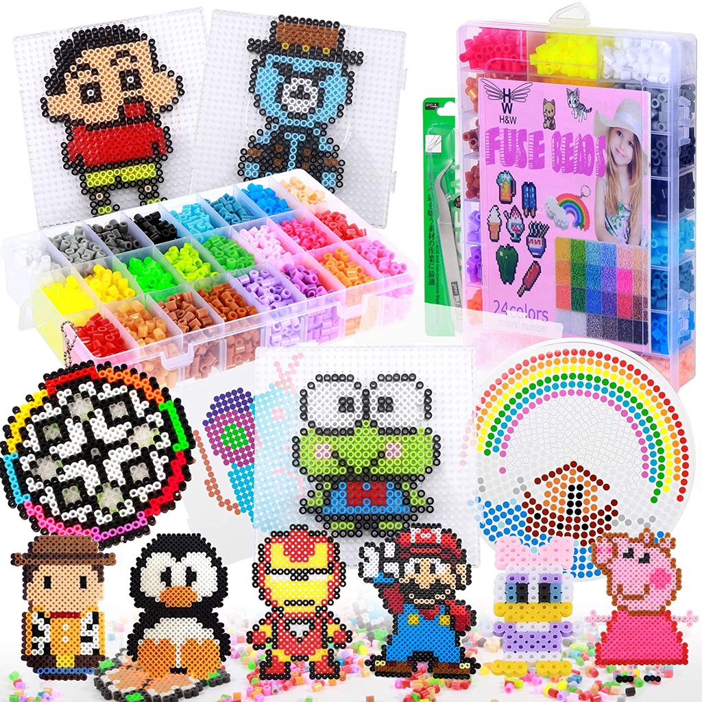 1350+ Beads Midi 5mm 15 colour Perler Beads Artkal Hama Beads Paket Lengkap Pixel Art Mote Manik Mainan Edukatif Fokus Anak DIY Do it Yourself