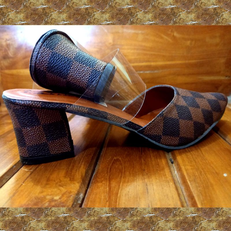 sepatu transparan high heels hak tinggi tahu wanita