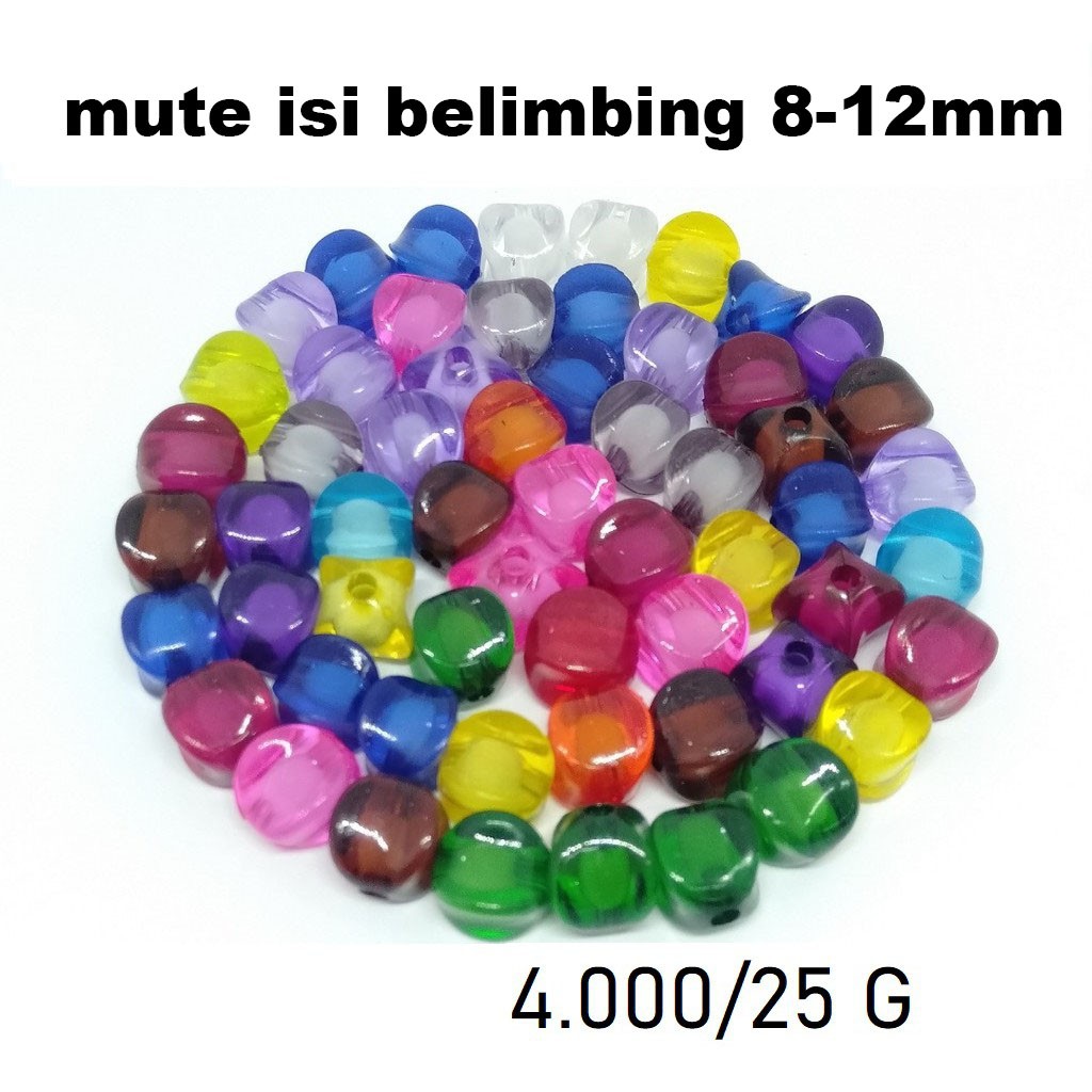 Manik Mote Belimbing ISI uk.8mm &amp; 12 mm Harga/25g