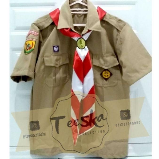 BAJU SERAGAM PRAMUKA PRIA UNTUK PDH PNS GURU PEMBINA ATASAN SAJA YA CE