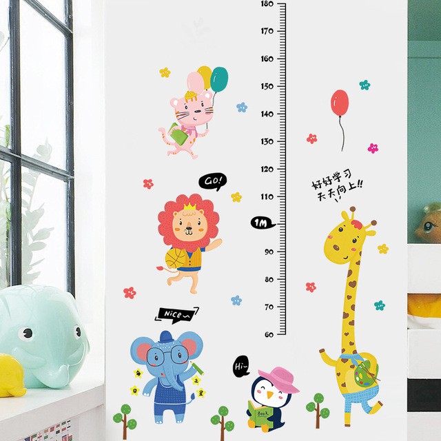 Reliza Wall Sticker Pengukur Tinggi Badan Animal Jerapah Stiker Dinding LDR8382