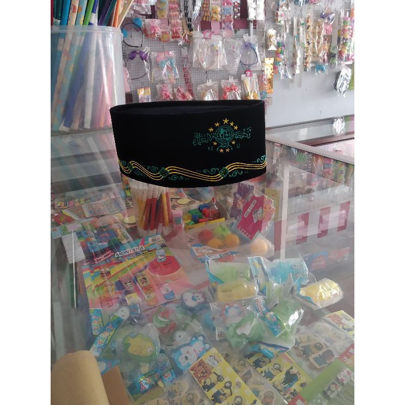 songkok lukis NU kombinasi batik, peci lukis NU, kopiah NU