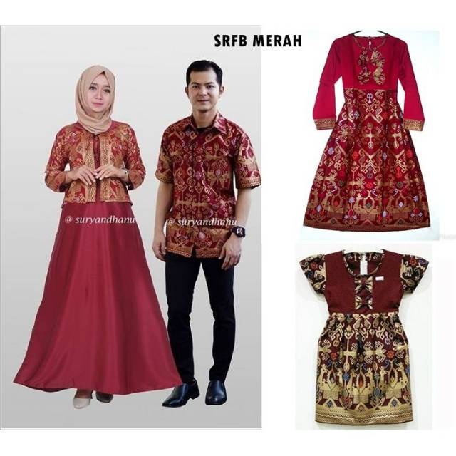 Couple batik  keluarga sarimbit  family  baju seragam pesta 