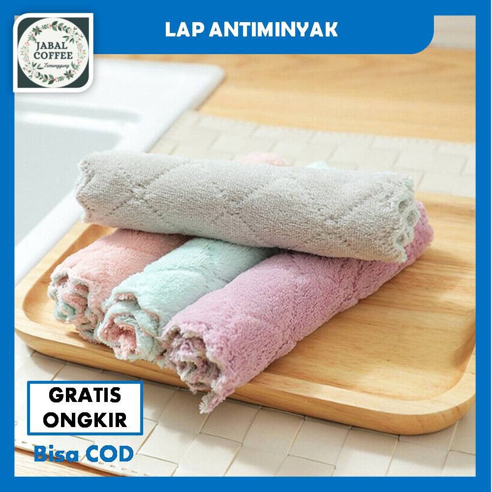 Kain Lap Piring Anti Minyak 25x14Cm / Kain Lap Dapur Microfiber / Kain Lap Dapur Anti Minyak J102