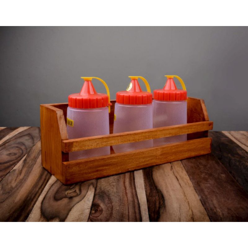 RAK BUMBU DAPUR SET RAK BUMBU RAK KAYU RAK BUMBU TEMPAT BUMBU