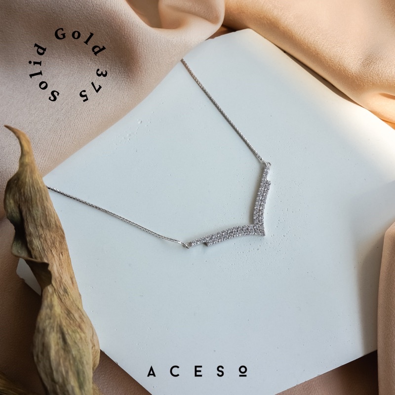 Kalung Emas Putih 8K / 375 - Jaan Necklace - Kalung Emas Kadar 37,5%