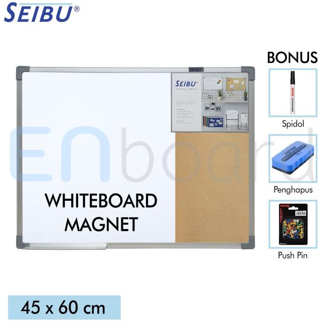 

Whiteboard Softboard Gantung Seibu 45 x 60 cm
