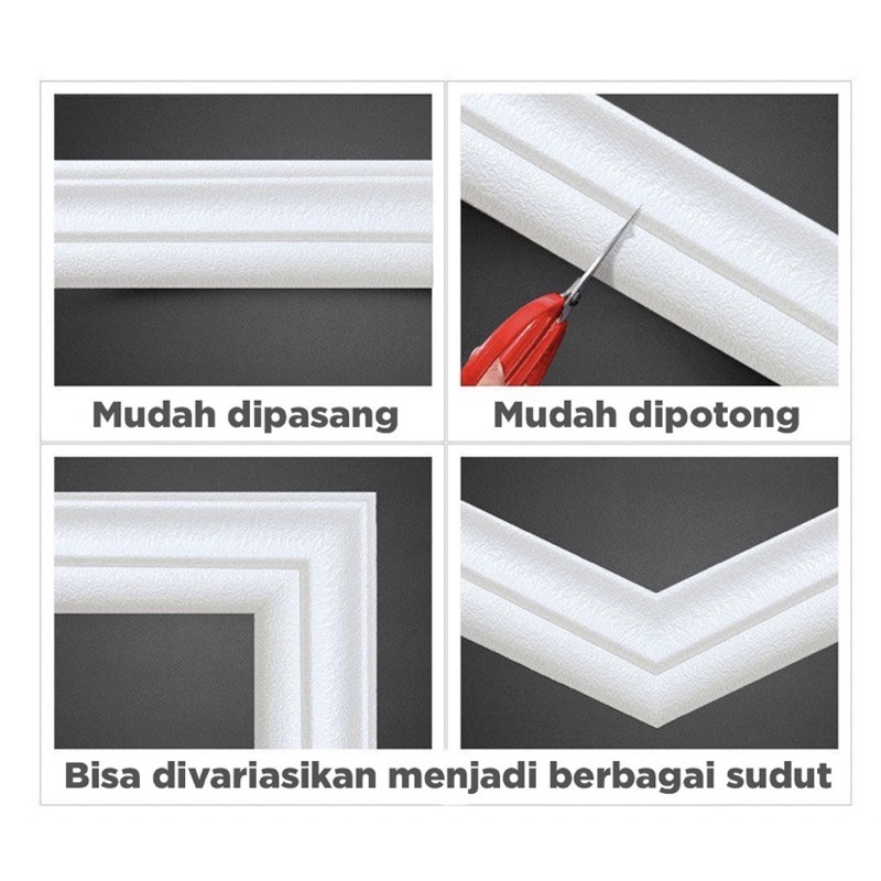 Wall Border List TEBAL/Wallborder Foam 3D/Walpaper List Foam Stiker Dinding/List dinding 3D 2.3 Meter