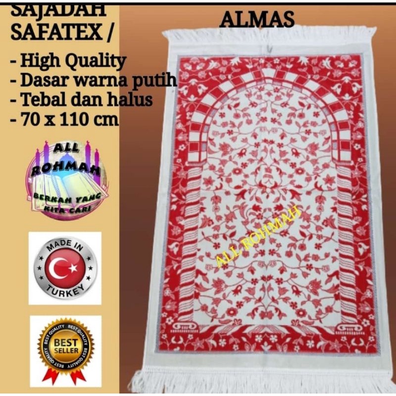 Sajadah Almas/Safatex Turki Putih