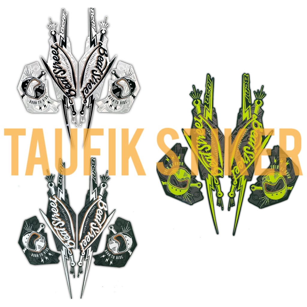 STRIPING LIS BODY MOTOR HONDA BEAT STREET 2016 SEPASANG STANDAR FULL SET