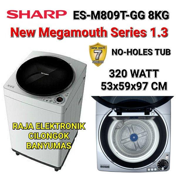 Paling Terlaku Mesin Cuci Sharp Es M809T Topload 1 Tabung Otomatis Sharp 8Kg 809T Sharp 8Kg Bagus