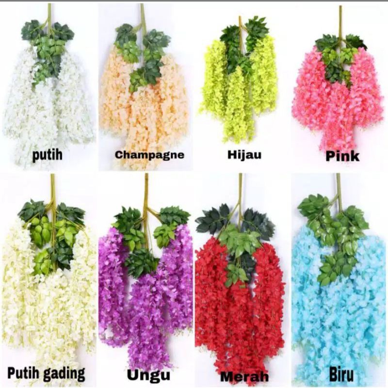 12pcs wisteria jumbo/bunga wisteria jumbo/bunga gantung