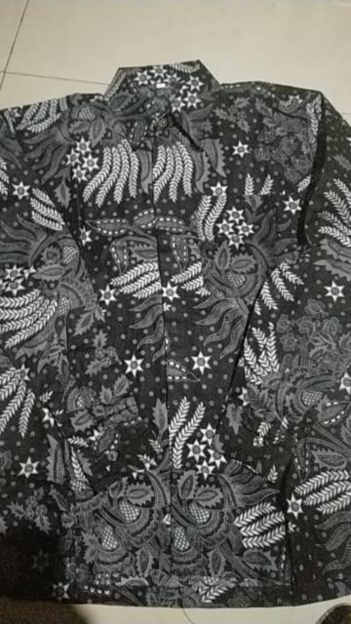 Kemeja Batik Pria Lengan Panjang M L Xl Xxl