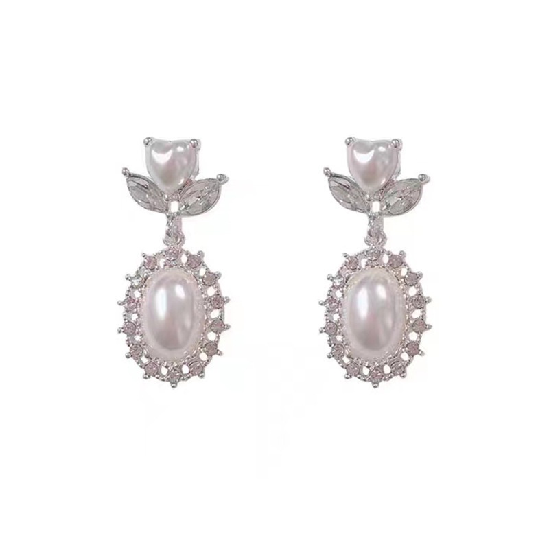 Anting Mutiara Zircon Gaya Retro