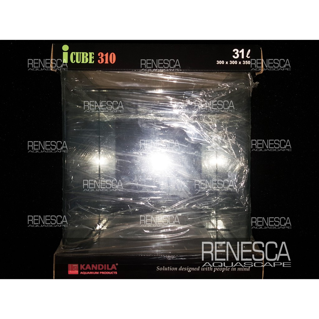 Kandila Icube 310 31 Ltr 30X30X35 Cm - Aquarium Kaca Bending Lengkung