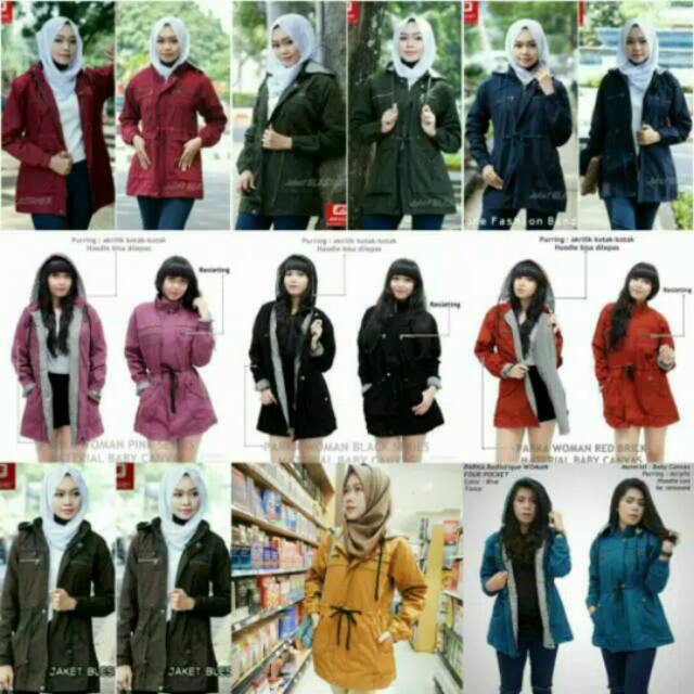 TERBARU | ORIGINAL Jaket Parka Cewe / Jaket Muslimah Parka