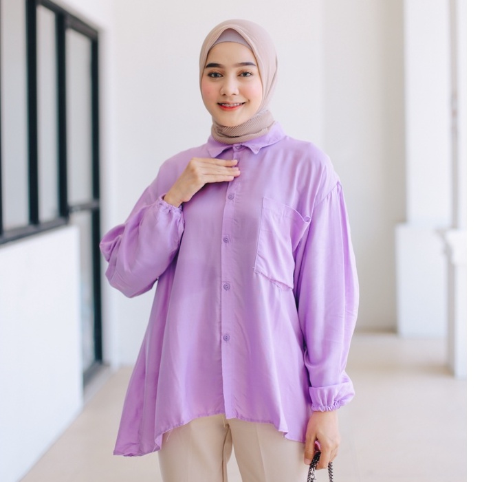 (RPA) KEMEJA BALOKA ATASAN BLOUSE OVERSIZE SUPER JUMBO RAYON