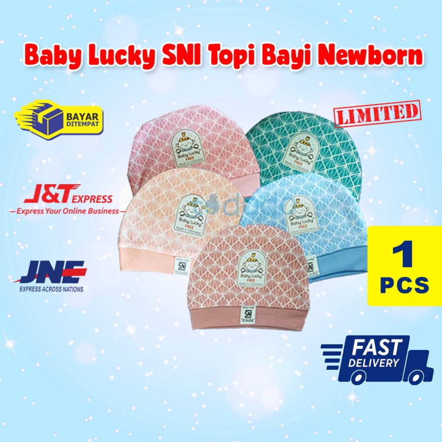 Topi Kupluk Bayi Newborn Lucky Baby