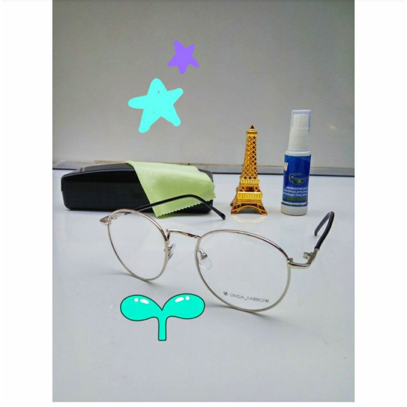 frame kacamata minus frame besi bulat
