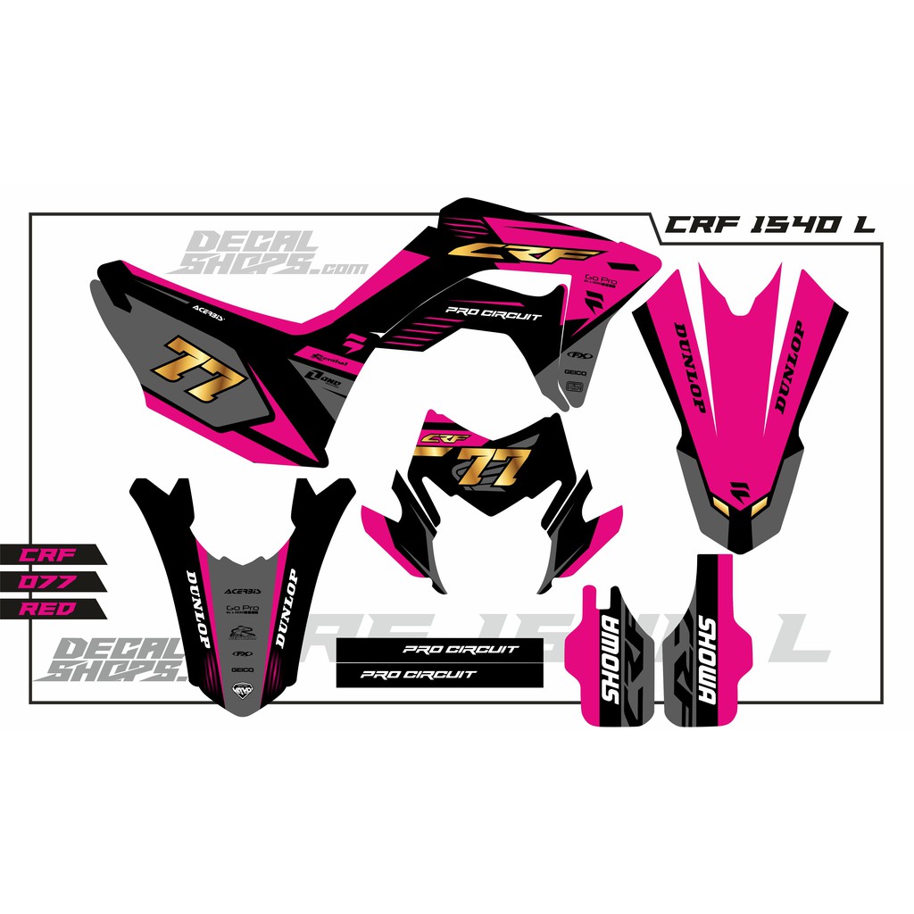 DECAL CRF MURAH DECAL CRF SUPERMOTO MURAH PINK