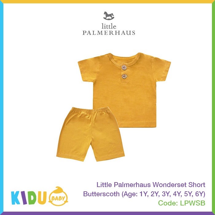 Little Palmerhaus Wonderset Short Baju Bayi Baju Anak Lengan Pendek Celana Pendek Kidu Baby