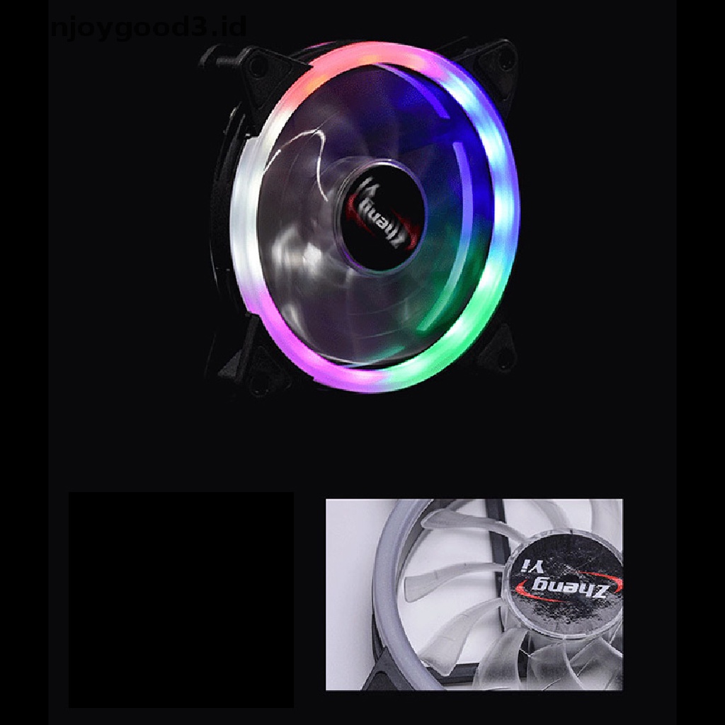 12cm Kipas Pendingin Led Rgb Dc 12v Brushless Untuk Komputer Pc