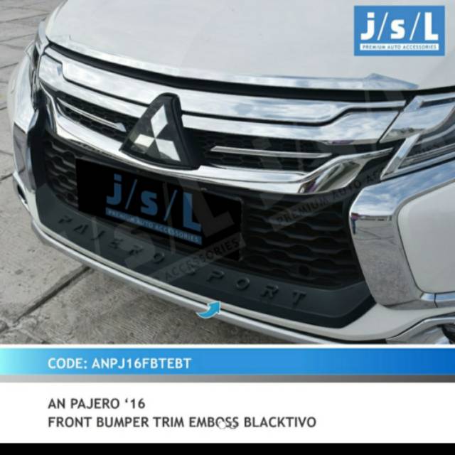 Bumper depan all new Pajero 2016/ front bumper trim emboss black jsl