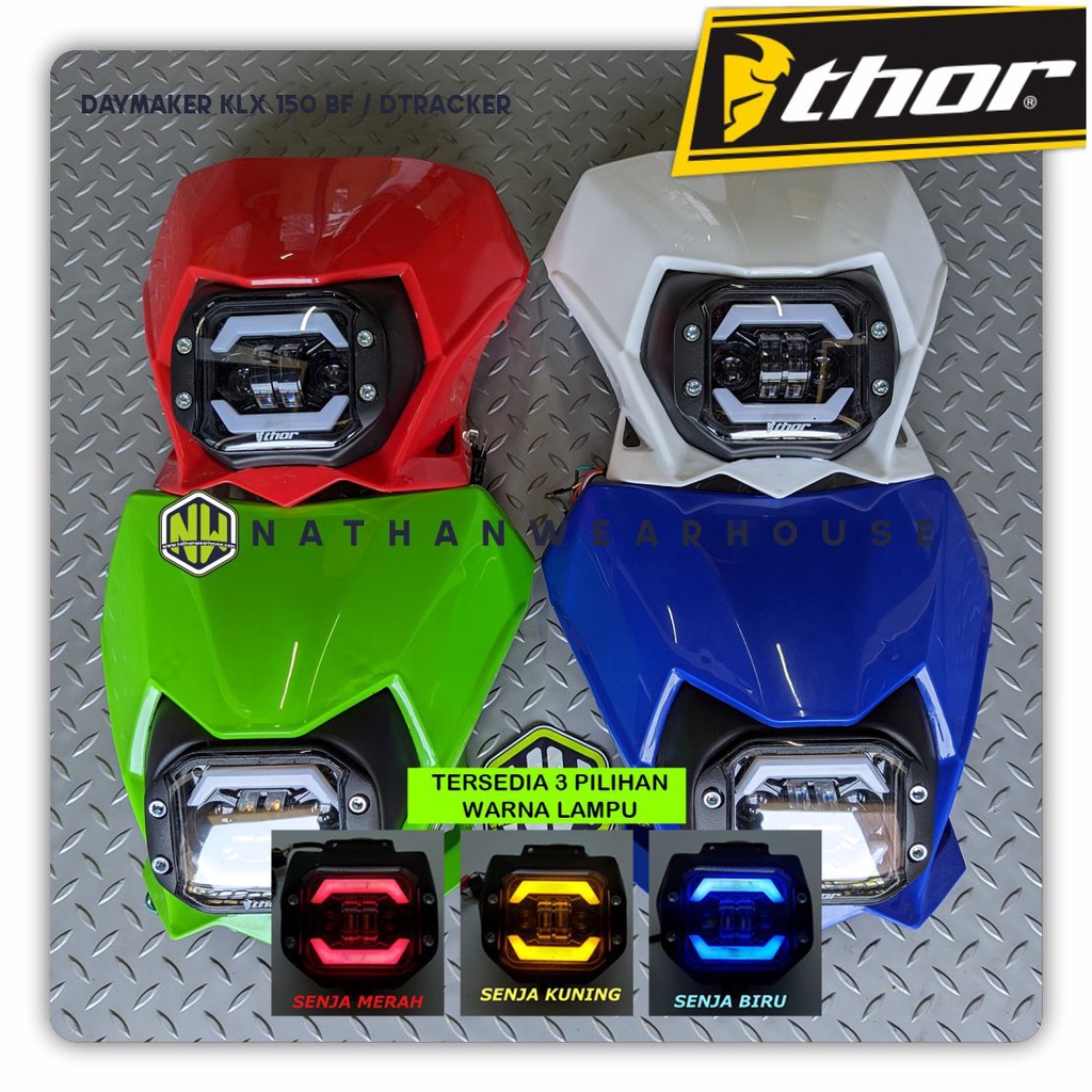 Headlamp Reflektor Lampu Depan LED Daymaker KLX 150 BF Dtracker Thor