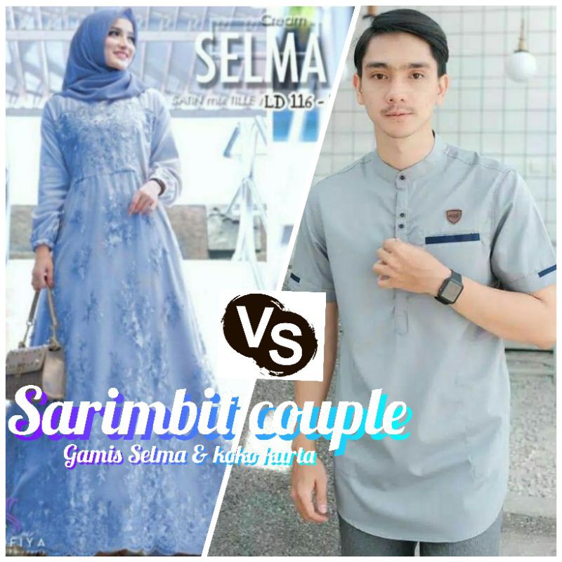 [BISA COD] Gamis Selma Couple Koko Kurta Terlaris Pakaian Muslim &amp; Muslimah