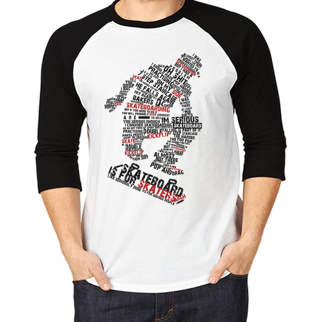 Kaos Skaters Tshirt Kaos Raglan K48