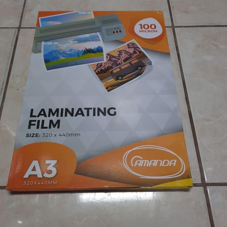 

[KODE PRODUK 9PSWQ5478] Plastik Laminating A3 Amanda 100 Micron (10 Lembar) / Laminating Amanda A3
