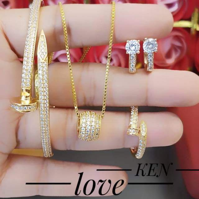 Xuping set perhiasan lapis emas 24k 2106