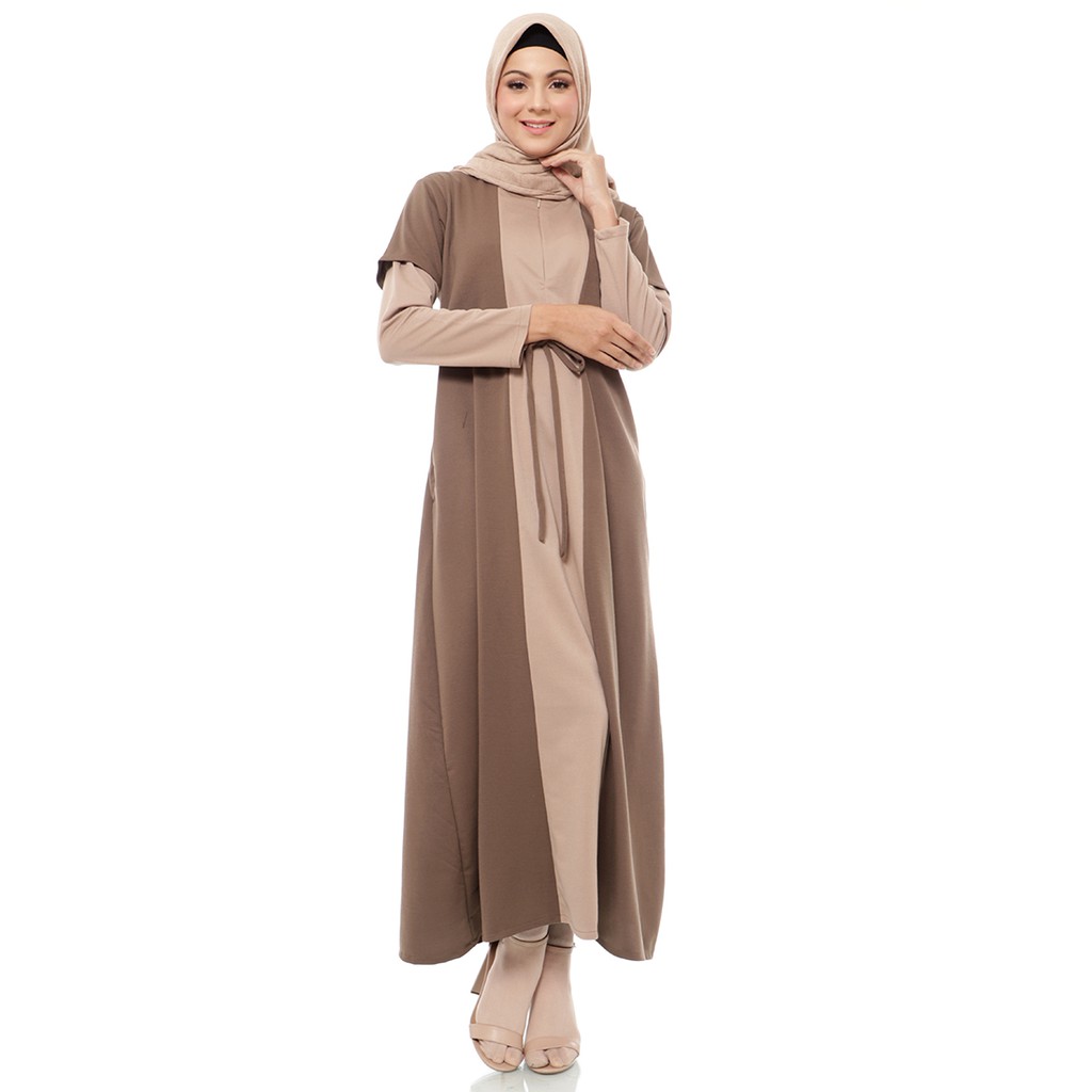 Mybamus Two Tone Elula Dress - Gamis Muslim - Gamis Busui-2