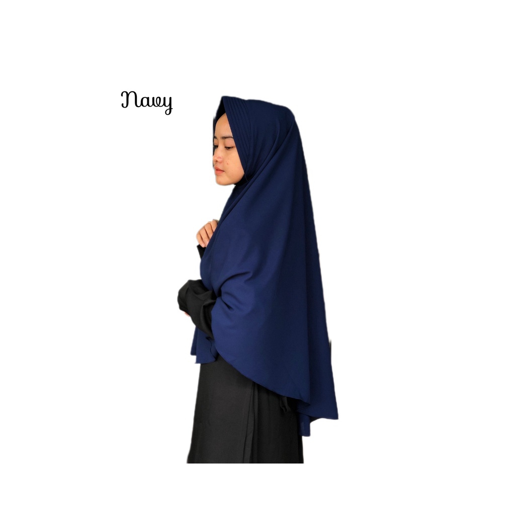 Khimar Jumbo hijab khimar jumbo per jilbab wolfis antem kerudung instant instan-jumbo navy