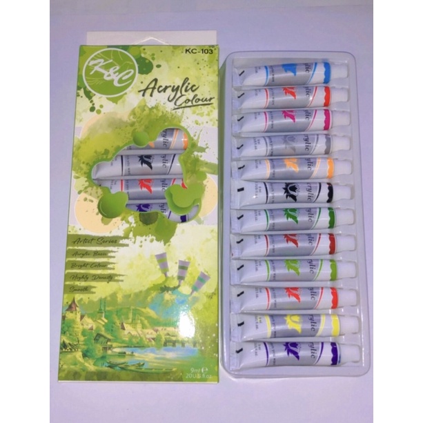 

CAT ACRYLIC 12 WARNA MEREK K&C KC-103