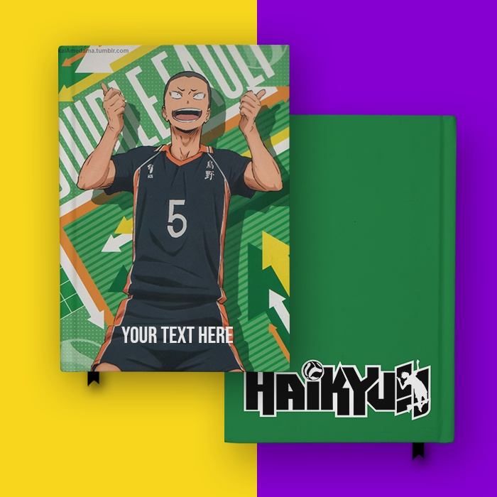 

Notebook Buku Catatan Anime Haikyuu Tanaka Ryunosuke Double Fault Hardcover Diary Jurnal Custom Nama