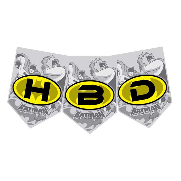 Banner Ultah Motif Batman 3D