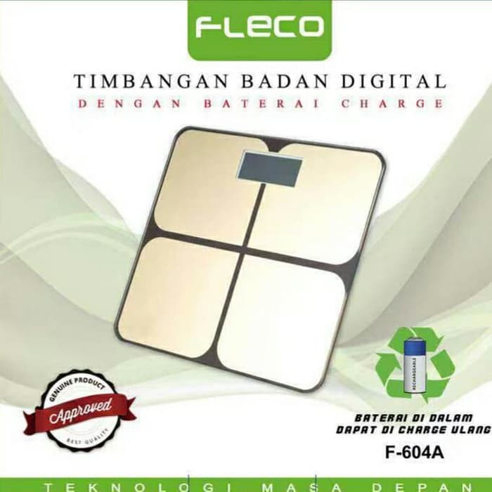 TIMBANGAN BADAN DIGITAL FLECO F - 605A RECHARGE PROMO