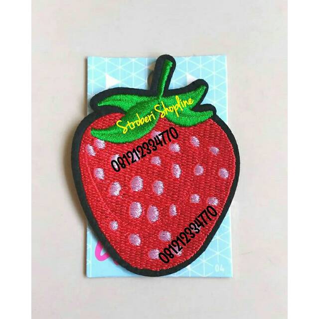 

Aplikasi Bordir Strawberry (Uk. 6cm) + Lem