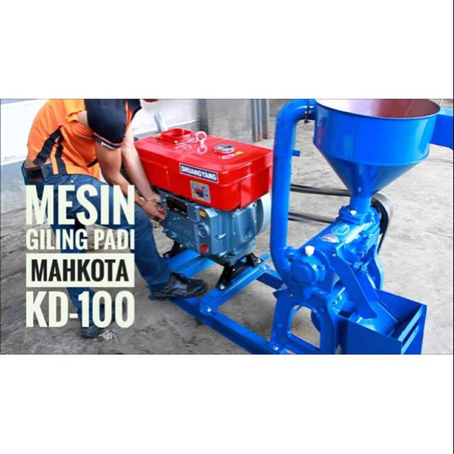 MESIN GILING PADI MAHKOTA KD-100 + DISEL S195 | Shopee