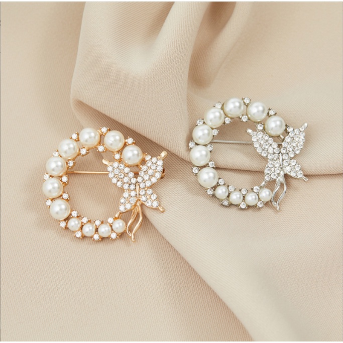 Brooch/Bros Kupu/bros cantik/bros lucu/bros jilbab/bros laris/bros murah/bros cewek/Bros Geometri/Bros wanita Jewelry Fashion Korean Butterfly Brooches Gold Color