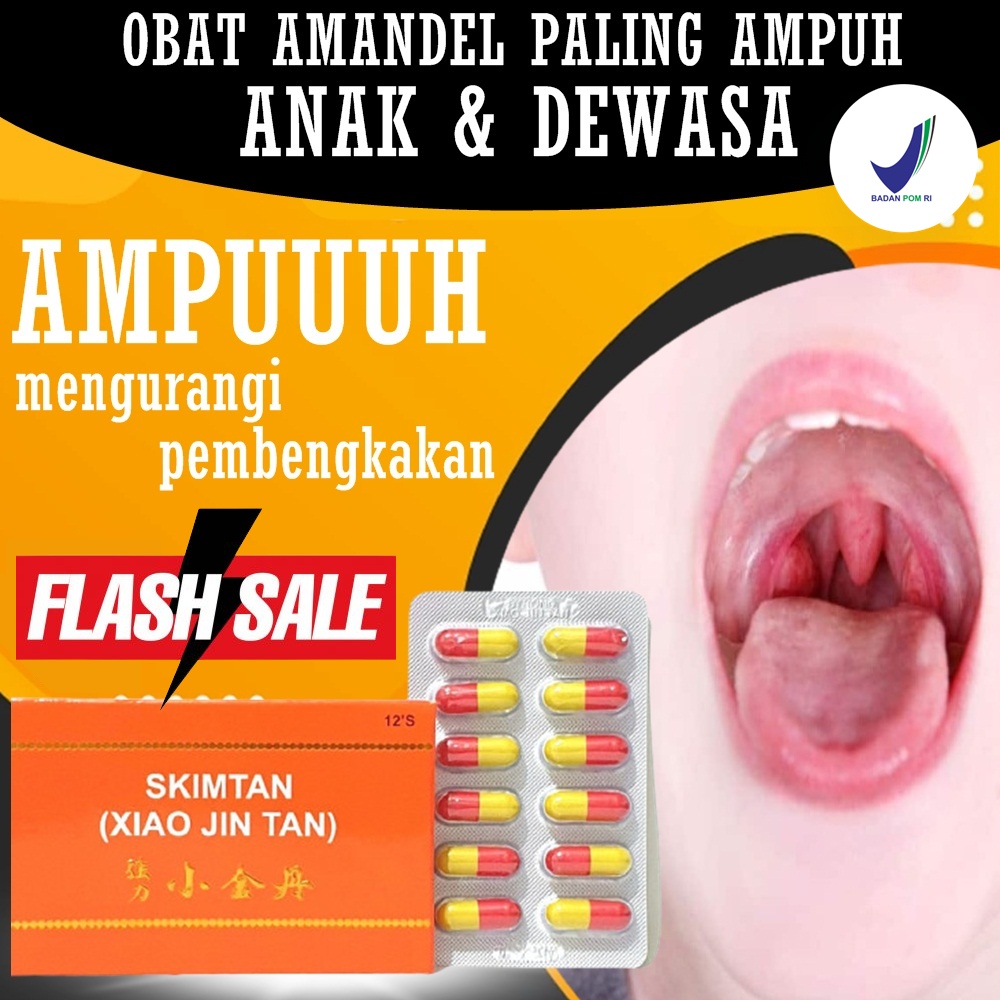 FLASH SALE Obat herbal amandel buat anak xiao jin tan cina bpom obat susah menelan tenggorokan bengk