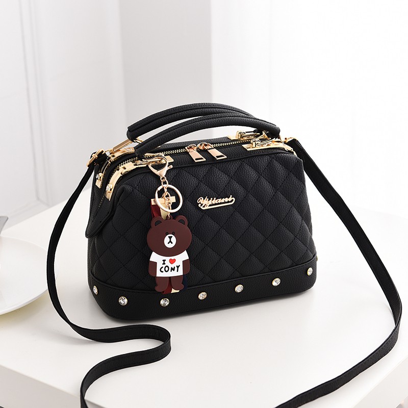 JK 242 1KG MUAT 2PCS TAS WANITA IMPORT SELEMPANG DOCTOR GRAY U3042 C8046