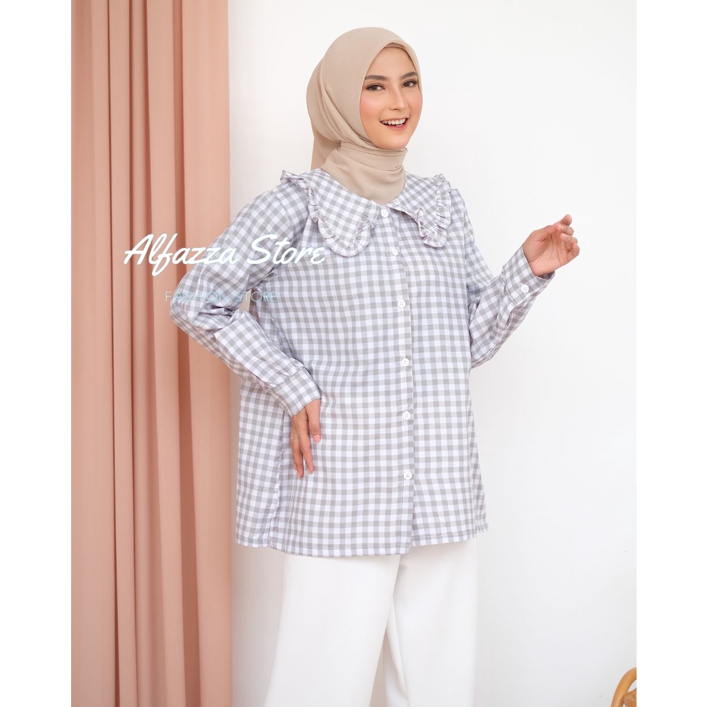 ALFAZZA STORE - SITA TOP / KEMEJA ATASAN BLOUSE WANITA - BIGSIZE FIT TO XL - KATUN PREMIUM - TERMURAH - BIGSIZE