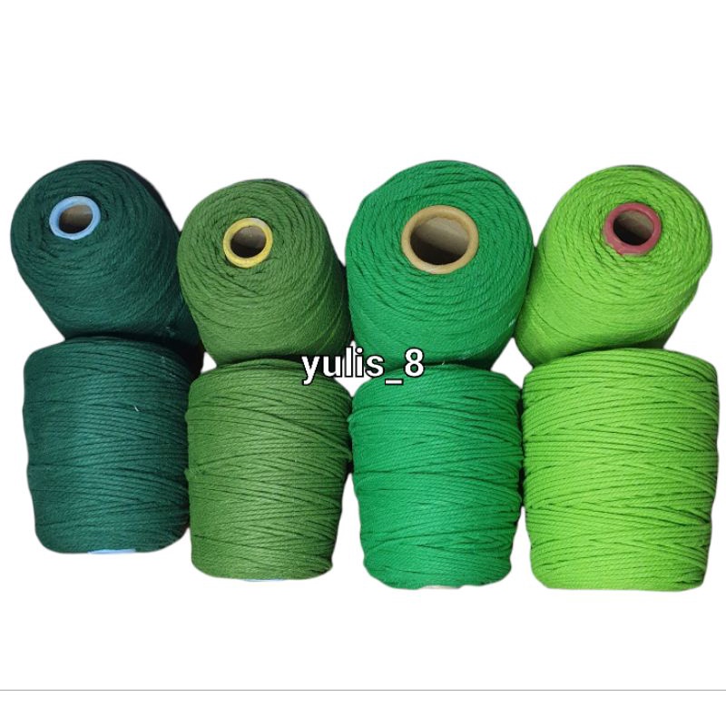 Benang katun premium warna Hijau
