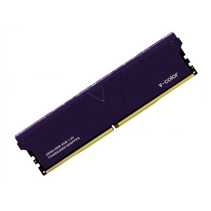 V-Color DDR4 Skywalker Plus 8GB (1X8GB) 2666MHz - Purple Heatsink