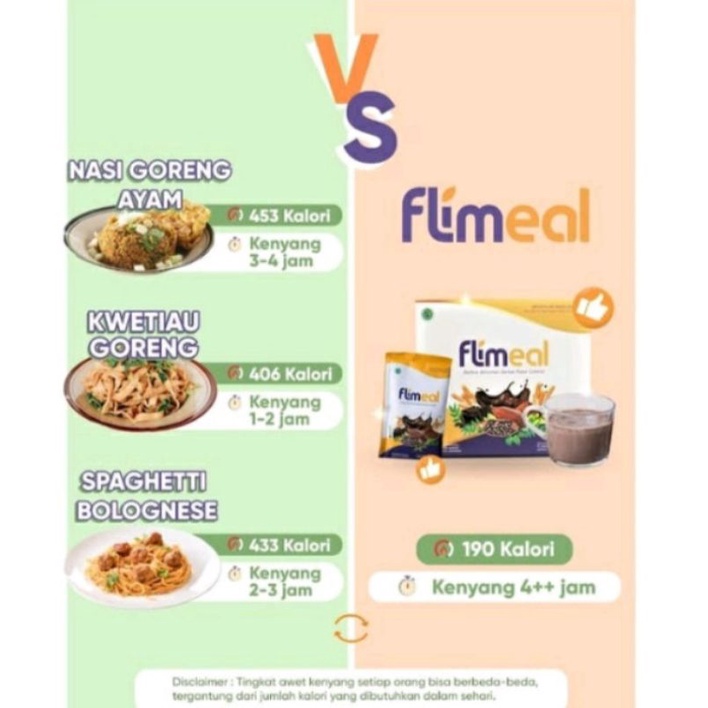 Flimeal Diet 2 Box (24 Sachet) BPOM Meal Replacement Free Shaker Coklat - Coklat Susu