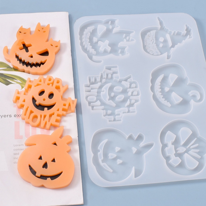 Cetakan Resin Bentuk Labu Halloween Bahan Silikon Untuk Kerajinan Tangan